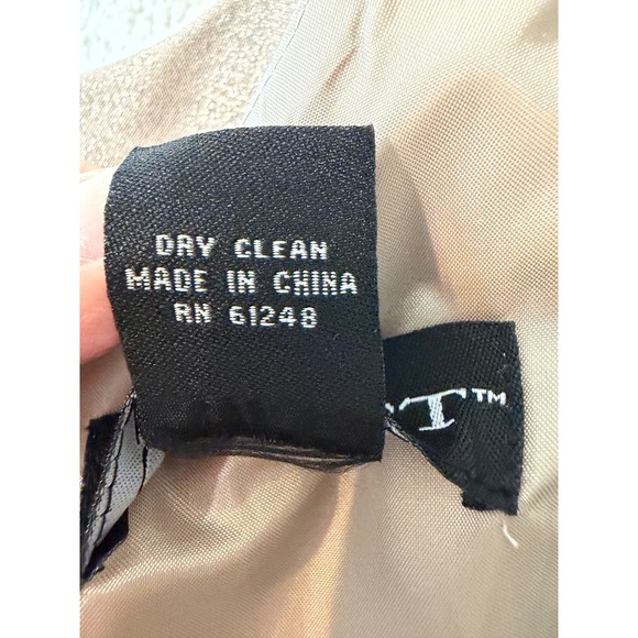 Cachet Dress & Jacket Set Women 12 Champagne Silver Metallic Formal Wedding - Picture 11 of 16